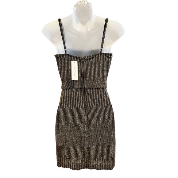 NWT Franchesca's Gold Mini Dress - Picture 2 of 2